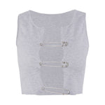 All-match cropped blouse