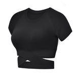 Yoga Clothes Sports Fitness Top Short Sleeve Women