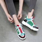 Breathable mesh mesh red sneakers