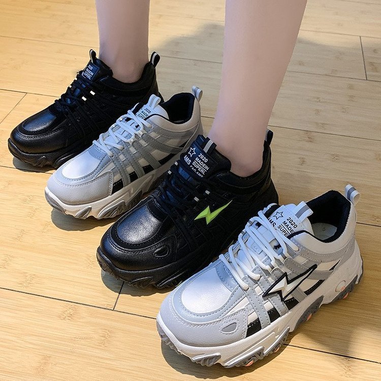 Platform sneakers with platform sole