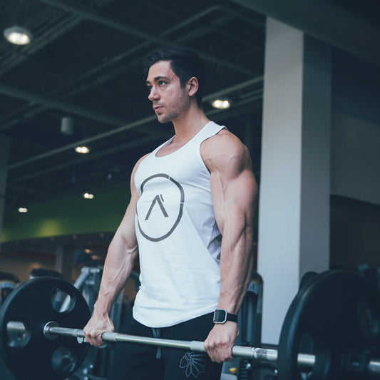 Men's Cotton Tights Loose Training Workout Sleeveless T-shirt Vest