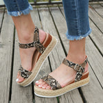 Wedge Sandals For Women Hemp Rope Sole Platform Shoes