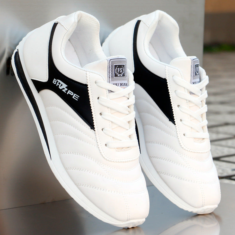 Lightweight White Leather Waterproof Sneakers