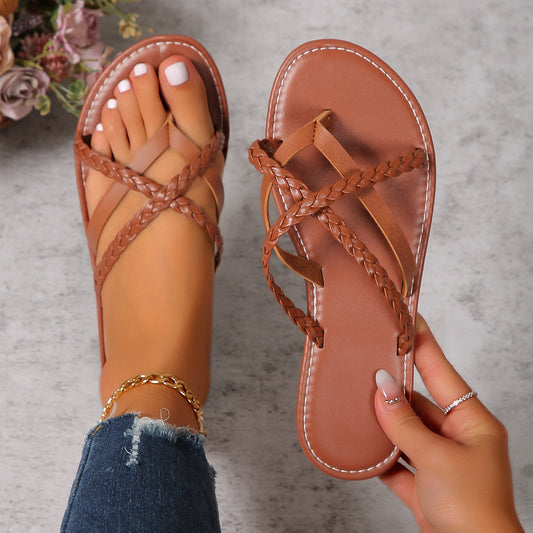 Cross-woven design tanga sandals | flip flops | | Begogi Shop |