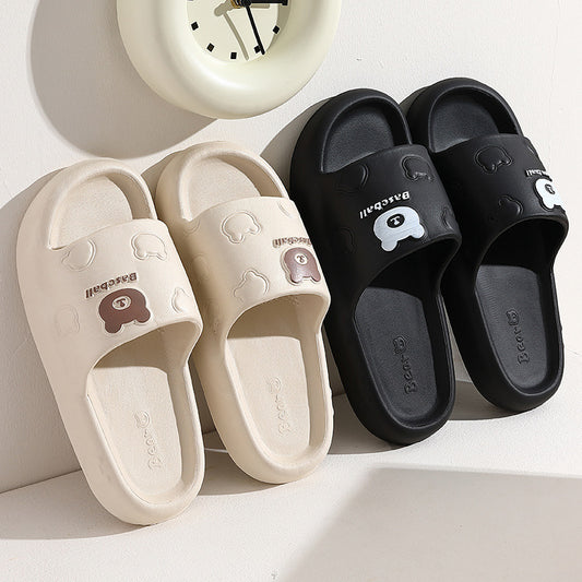 Cute Cartoon Bear Slippers for Women | thick non-slip soles for bathroom | Begogi Shop |