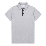 Seamless Adhesive Lapel Pure Color Simple Casual Short-sleeved T-shirt