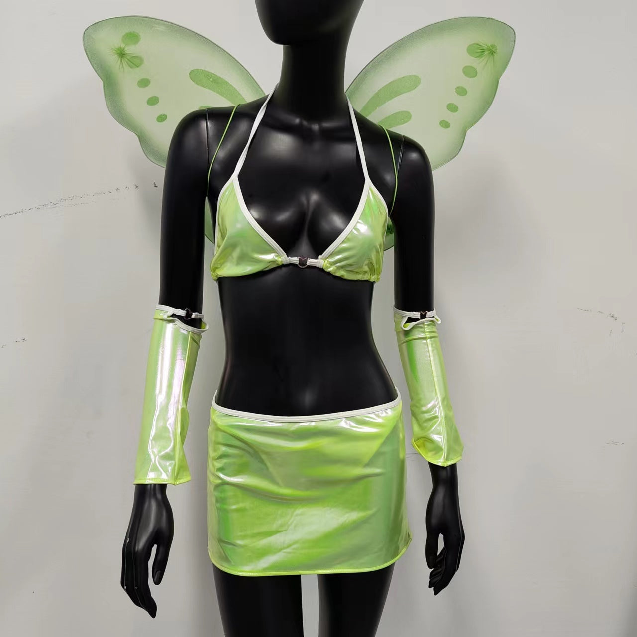 Cosplay Butterfly Women Sets Backless Bling Wing Bandage