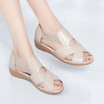 Soft Flat Comfortable Soft Bottom Wedge Sandals For Middle-aged Women