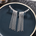 Exaggerated Rhinestone Tassel Earrings for Women | BEGOGI shop | 7