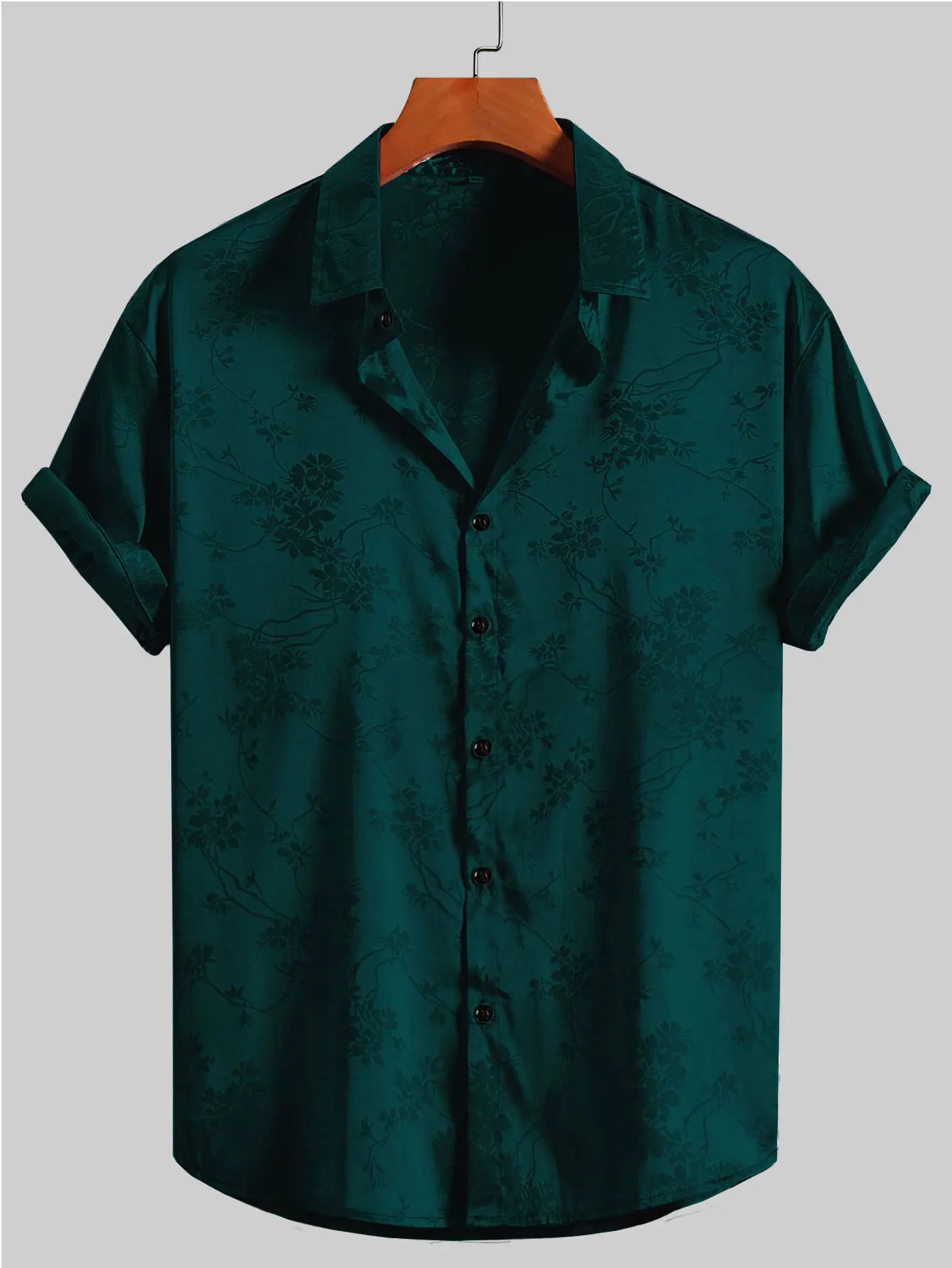 Embroidered Shirts with Sleeves | BEGOGI shop | Dark green