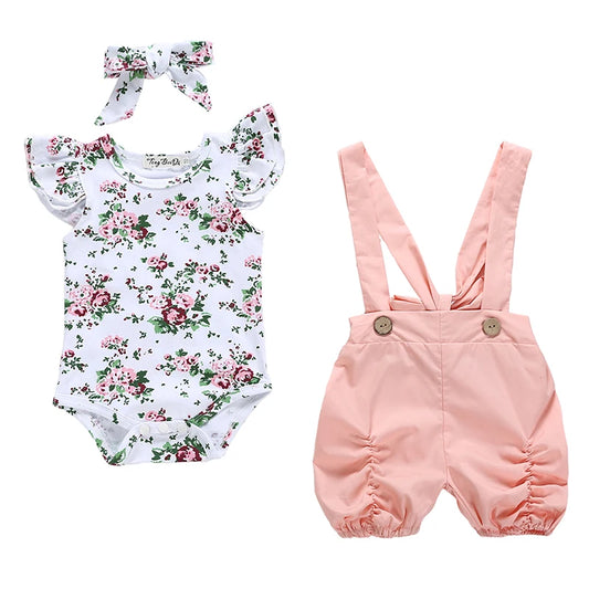 Girl's summer clothing set | Shorts | Bow headband | BEGOGI SHOP | Ivory CN