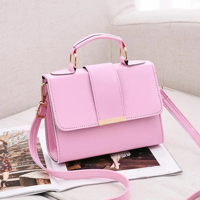 Fashionable women's bag | Leather bags | Shoulder bag | BEGOGI SHOP | Pink 20X8X15cm