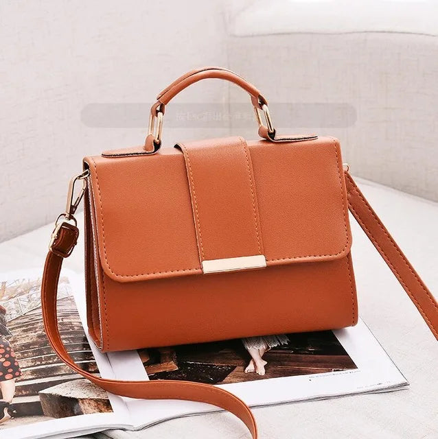 Fashionable women's bag | Leather bags | Shoulder bag | BEGOGI SHOP | Brown 20X8X15cm