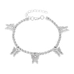 Crystal Butterfly Ankle Bracelet for Women | BEGOGI shop | s307yin