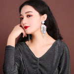 Exaggerated Rhinestone Tassel Earrings for Women | BEGOGI shop |