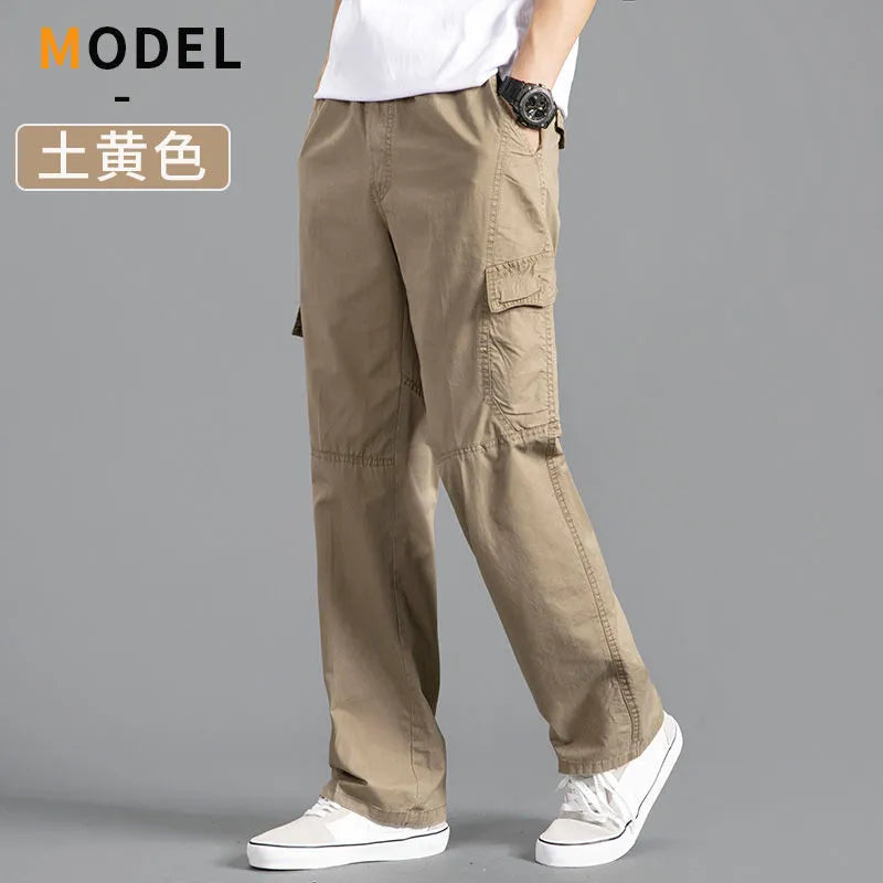 Men's Plain Cotton Cargo Pants | Pants for hiking |BEGOGI SHOP | 1011 Taupe