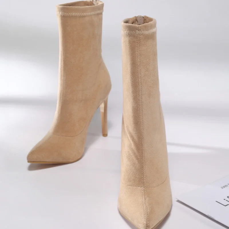 pointed toe ankle boots | Sexy Women High Heels Zipper Boots|BEGOGI SHOP |