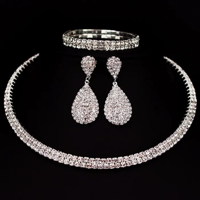 Classic Rhinestone Crystal Choker Necklace | BEGOGI shop | 2 layer