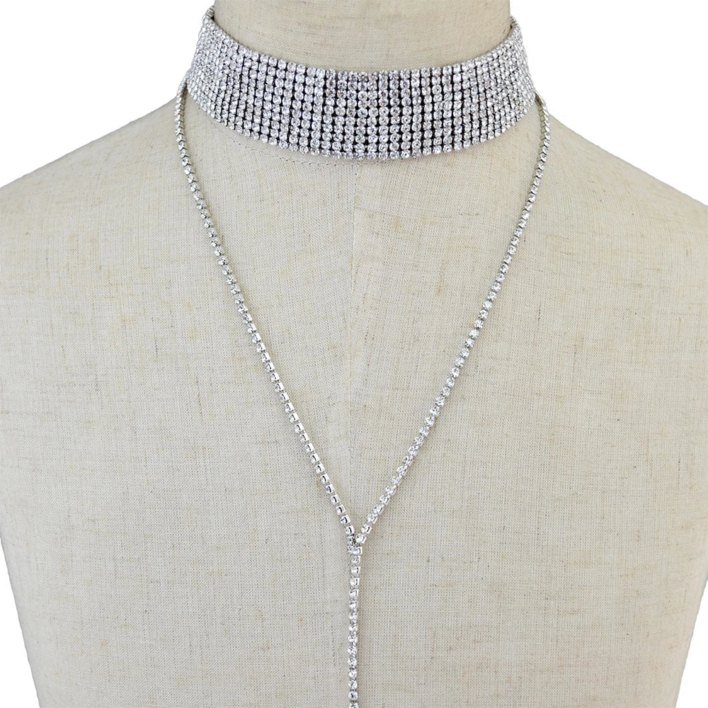 Rhinestone Choker Necklace for Women | BEGOGI shop |