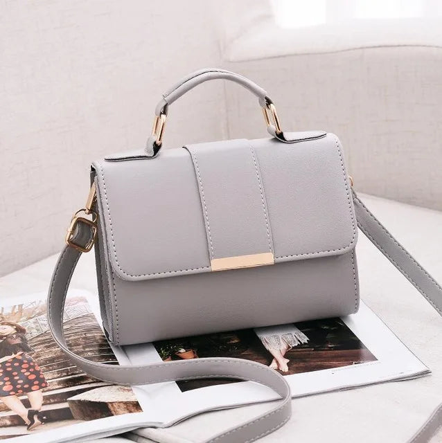 Fashionable women's bag | Leather bags | Shoulder bag | BEGOGI SHOP | Gray 20X8X15cm