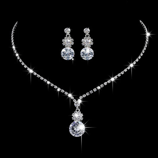 Silver Plated Crystal Bridal Jewelry Set | BEGOGI shop | 4 CHINA