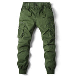Flap Cargo Pants with Side Pocket and Drawstring for Men |BEGOGI SHOP | Olive green