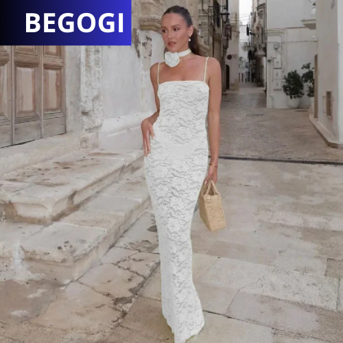 Transparent Lace Dresses for Women | long tight sleeveless dresses | elegant evening dresses | BEGOGI SHOP | Lace Dress 17