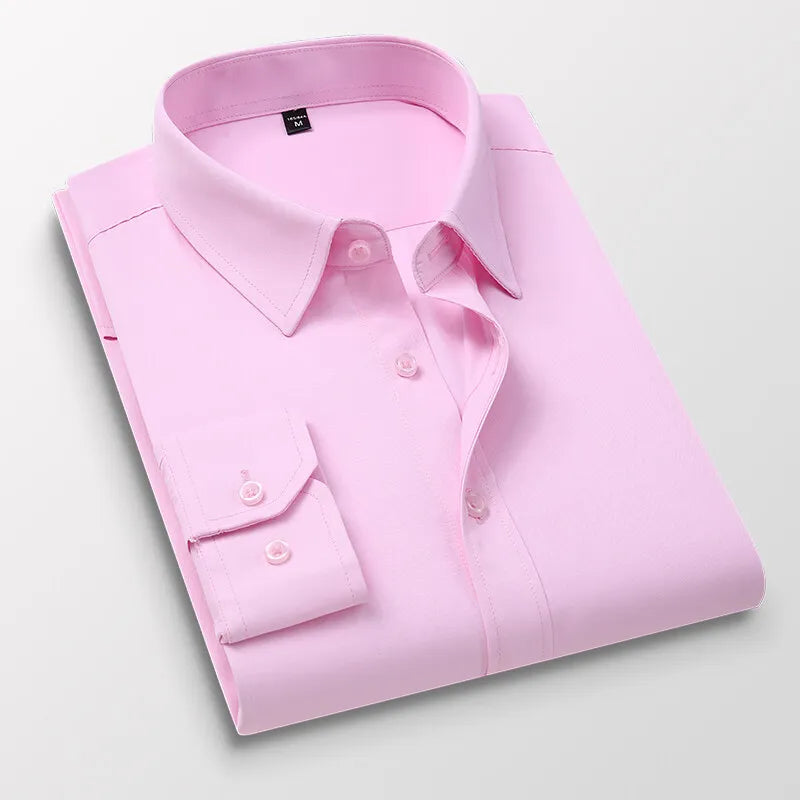 Men's dress shirts | Men's Long Sleeve Slim Formal Shirts | BEGOGI SHOP | Pink