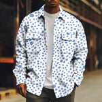 Men's jackets | Thick button-down shirt | long sleeve | BEGOGI Shop | White CHINA
