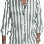 Men Striped Blouse | BEGOGI shop| Green