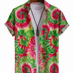 Men's Hawaiian Shirt Button-Down Lapel for Outdoors | BEGOGI shop | ESYJXC1865