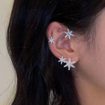 Silver Plated Metal Butterfly Ear Clips Without Piercing for Women | BEGOGI shop | 5 Silver right