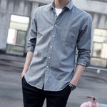 Men's Plaid Long Sleeve Shirt | BEGOGI shop | 8758-7