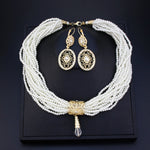 Crystal Bead Necklace | BEGOGI shop | 9127U492white