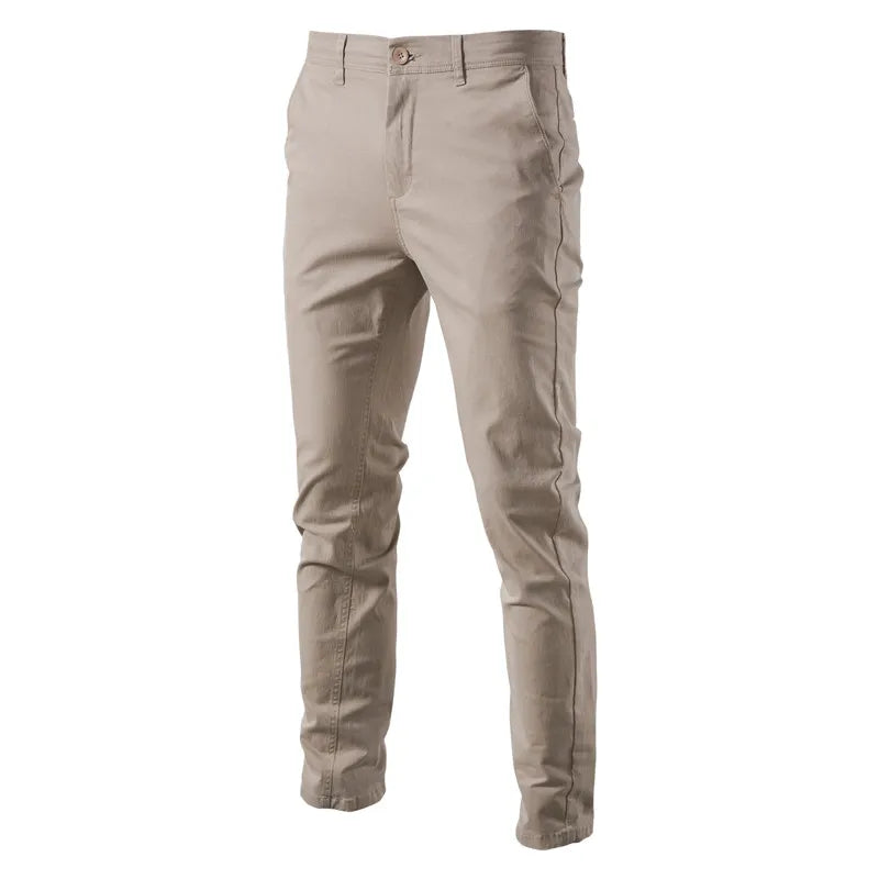 Men's cotton pants | Men's Color Skinny Pants |BEGOGI SHOP | Khaki