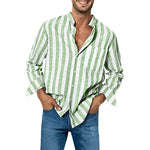 Men's formal shirt with lapel button | BEGOGI shop | Green