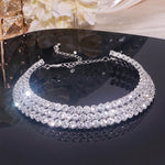 4 Piece Women's Jewelry Set with Rhinestones | BEGOGI shop | 3 Lays necklace