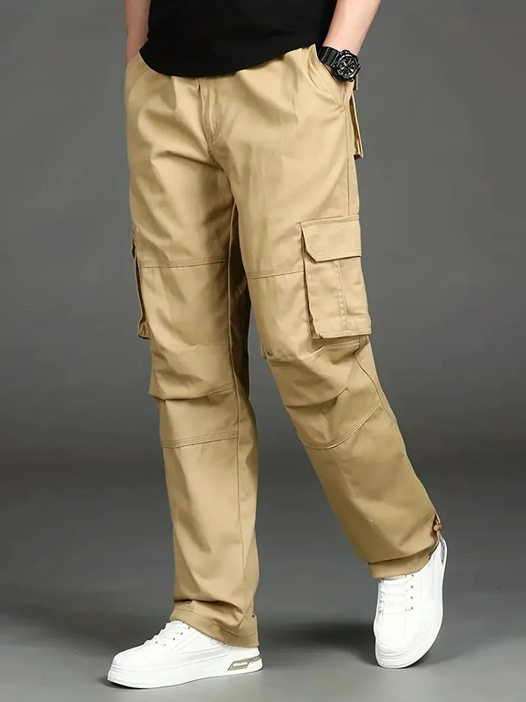 Men's Plain Cotton Cargo Pants | Multiple flap pockets| BEGOGI SHOP |