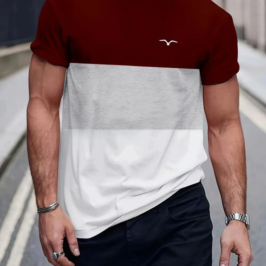Men's Casual Short-Sleeved Striped T-Shirt | BEGOGI SHOP | C01-YR24011903