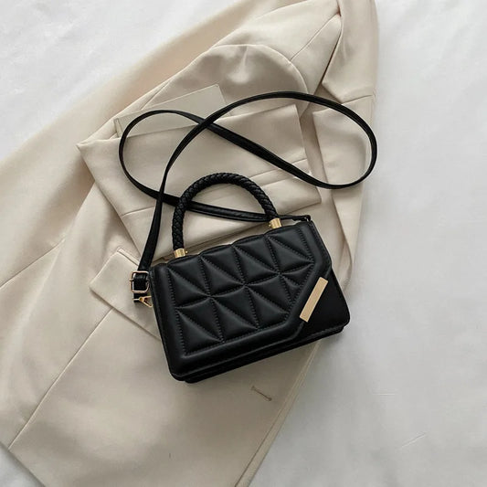 Fashion shoulder bag | Plaid for women | Crossbody bags |BEGOGI SHOP | black 20x13x7cm