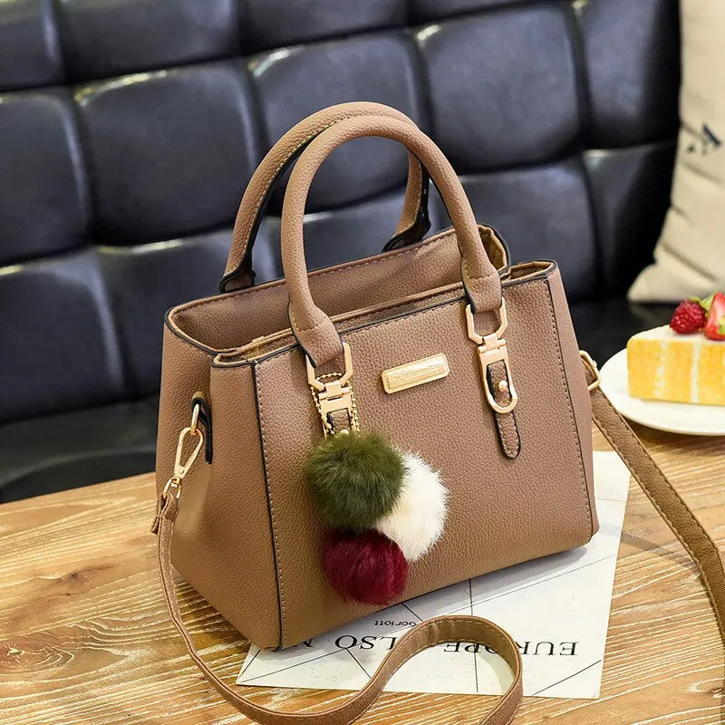 Women's PU Leather Handbags | Vintage bag for women | BEGOGI SHOP | (Small (longest side 20-30cm)) khaki