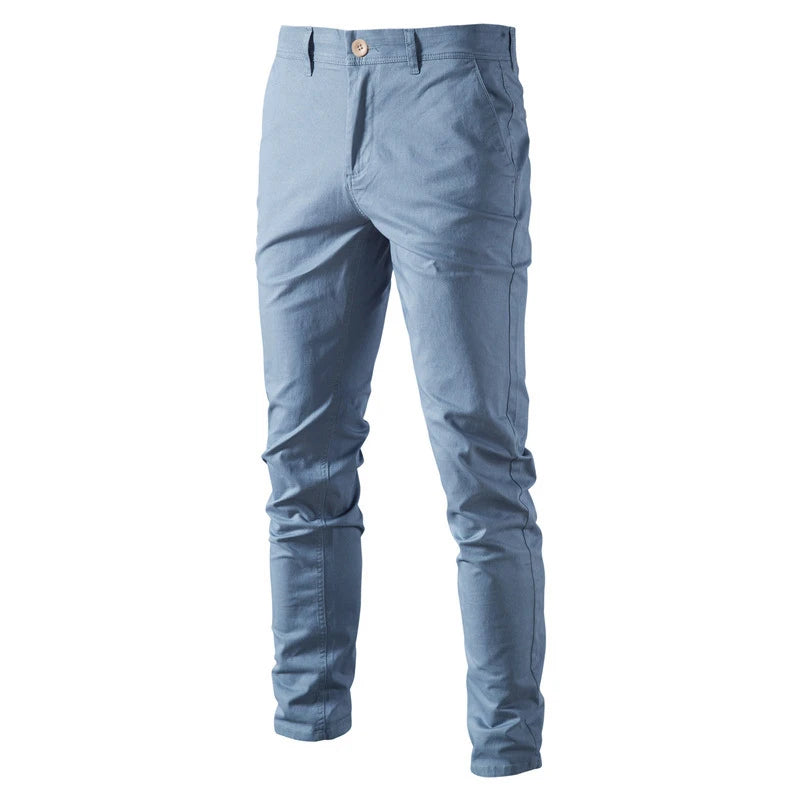 Men's cotton pants | Men's Color Skinny Pants |BEGOGI SHOP | Blue