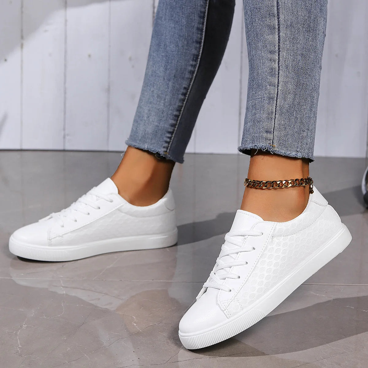 White shoes for women | Women's Non-Slip Comfortable Flat Shoes |BEGOGI SHOP | WHITE