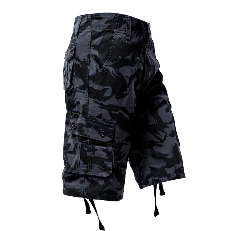 Men's Cargo Shorts |Casual shorts|BEGOGI SHOP | 02 Camo Black