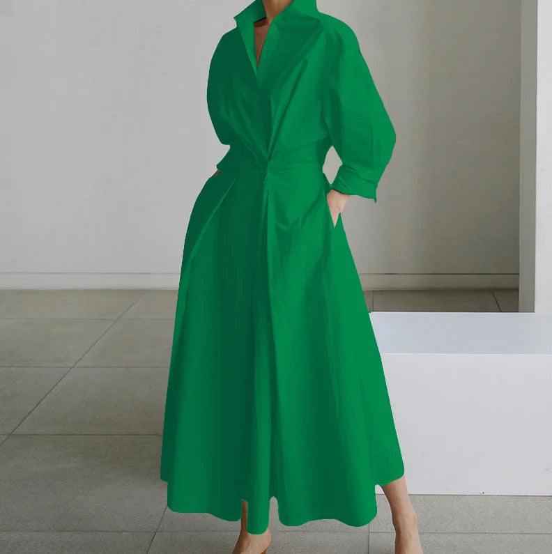 V-neck women's dress | Elegant Maxi outfit |BEGOGISHOP|