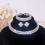 4 Piece Women's Jewelry Set with Rhinestones | BEGOGI shop | 2 Lays set
