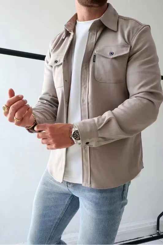 Men's jacket Cardigan with turn-down collar | BEGOGI shop |