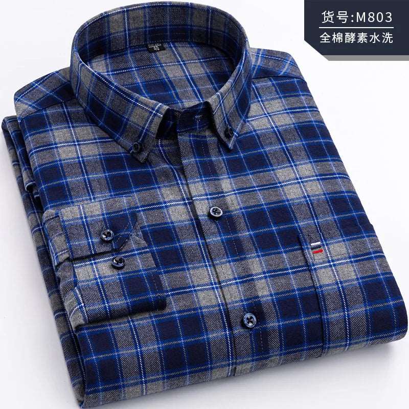 Men's Pure Cotton | Men's Regular Fit Long Sleeve Casual Shirt | BEGOGI SHOP | M803