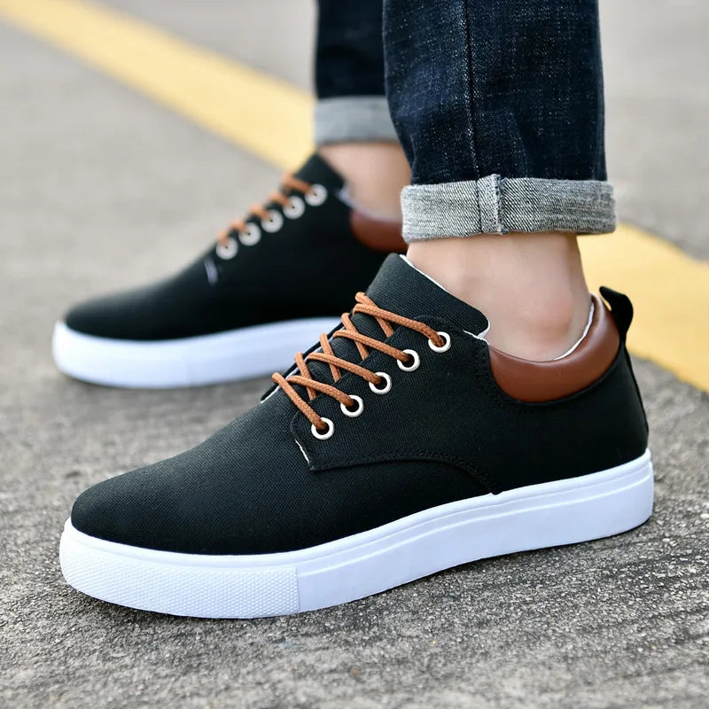 Casual sneakers for Men | Breathable shoes | Flat tennis | BEGOGI SHOP| Black