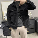 Men's Lapel Fashion Jacket | BEGOGI shop | black XXXL